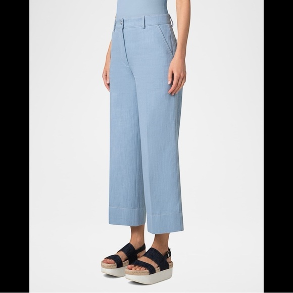 Akris Punto Chiara Crop Wide Leg Trouser Cashew 18 - Picture 15 of 16